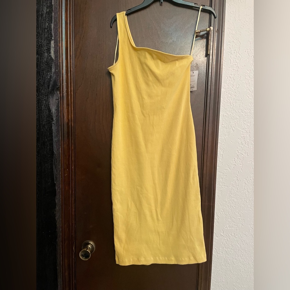 Nine West One Shoulder Midi Dress
